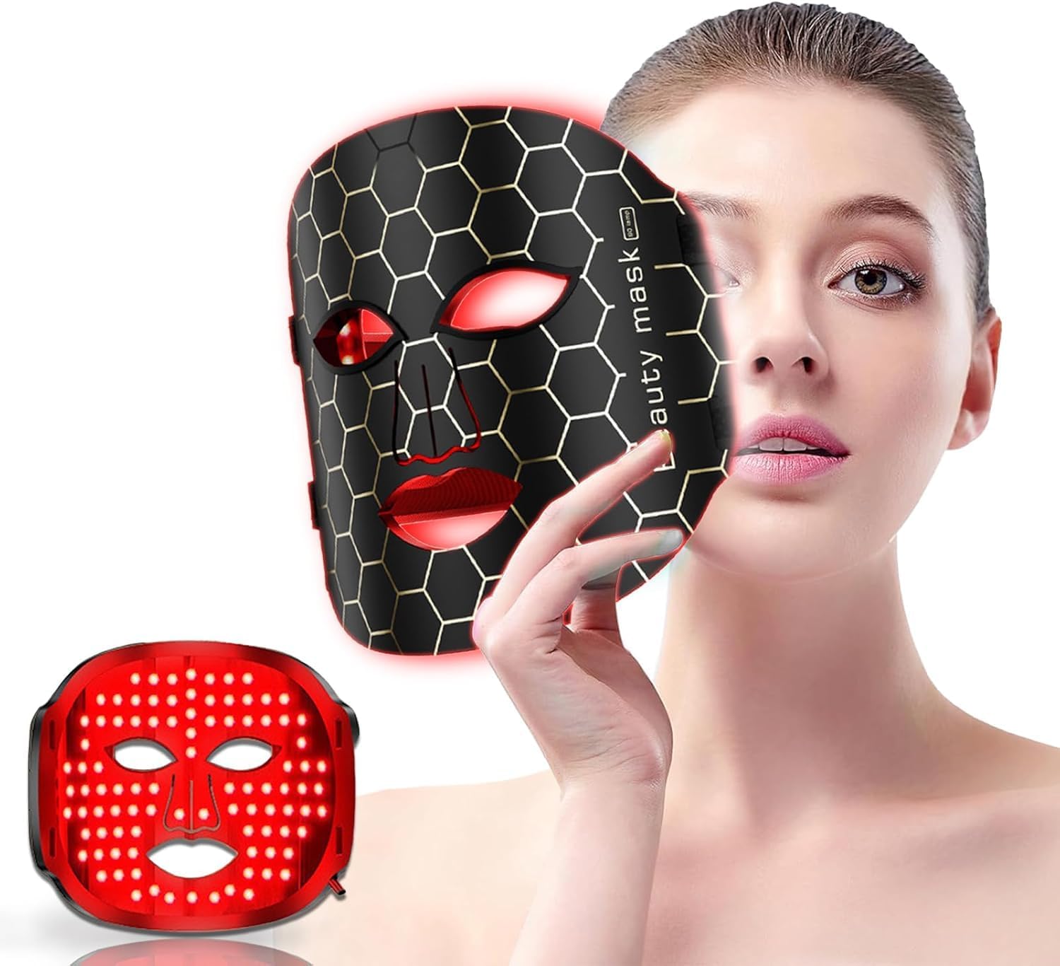 LED Maska za Lice – 7 Boja za Čistu, Zategnutu i Hidriranu Kožu + Daljinski