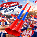 Srbija Vuvuzela Truba 1+1 GRATIS – Navijačka Truba za Utakmice i Proslave