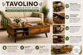 Tavolino Drveni Sto – Multifunkcionalni Klub Sto za Dnevnu Sobu