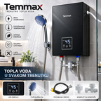 Temmax Protočni Električni Bojler – Kompaktni Bojler za Brzo Zagrejavanje Vode