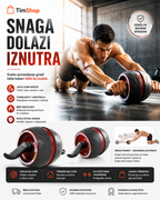 AB CARVER Pro Točak za Trbušnjake sa Oprugom – Ab Roller za Trening Stomaka