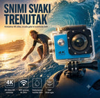 Go Pro Kamera 4K Ultra HD sa WiFi – Vodootporna Akciona Kamera za Snimanje Sporta, Putovanja i Avantura