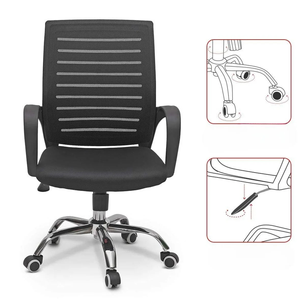 Uredska Stolica 2 Komada – Set Ergonomskih Stolica za Kancelariju i Rad od Kuće | Udobne i Stabilne