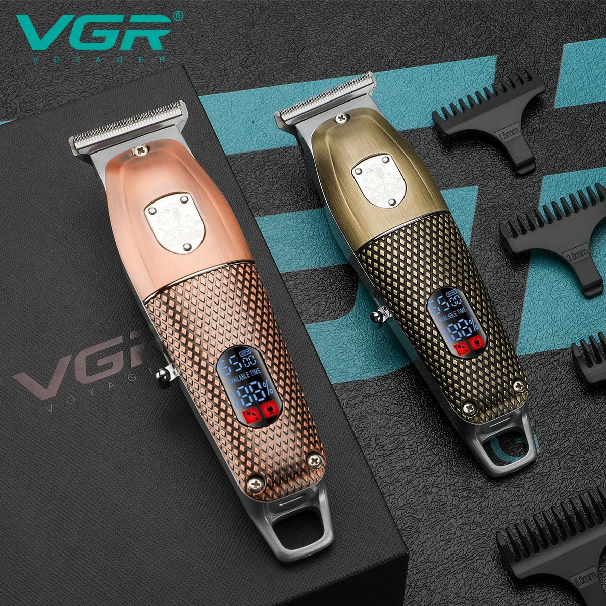 VGR V-967 Profesionalni Trimer za Kosu i Bradu – Bežična Mašinica sa LCD Ekranom