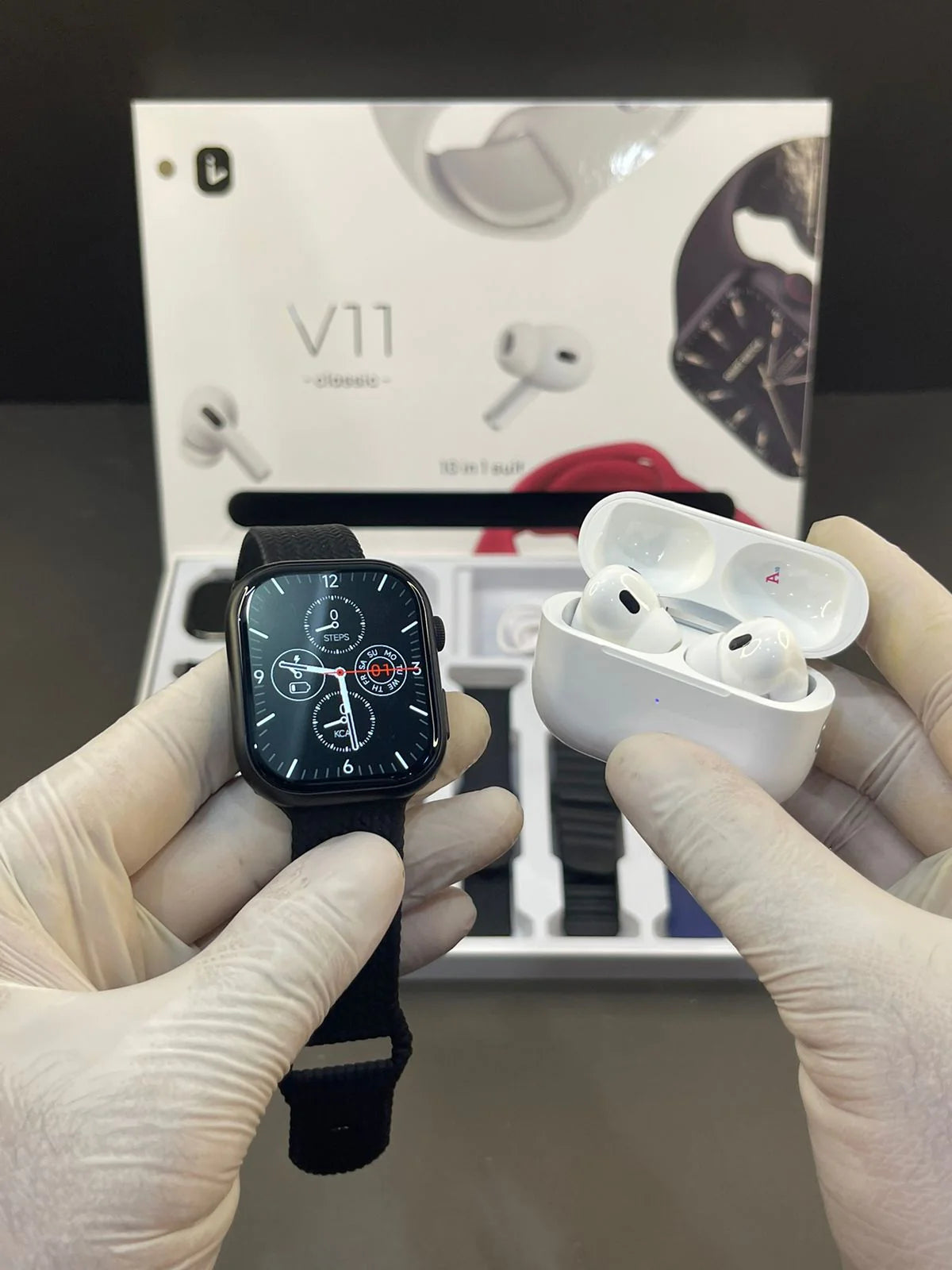 Pametni Sat V11 Classic 10 u 1 Set sa AirPods