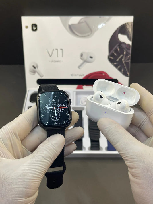 Pametni Sat V11 Classic 10 u 1 Set sa AirPods