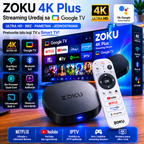 ZOKU 4K Plus Google TV Box – 4K Ultra HD Streaming Uređaj sa Google TV Platformom, Wi-Fi, Glasovnom Kontrolom i Hiljadama Aplikacija
