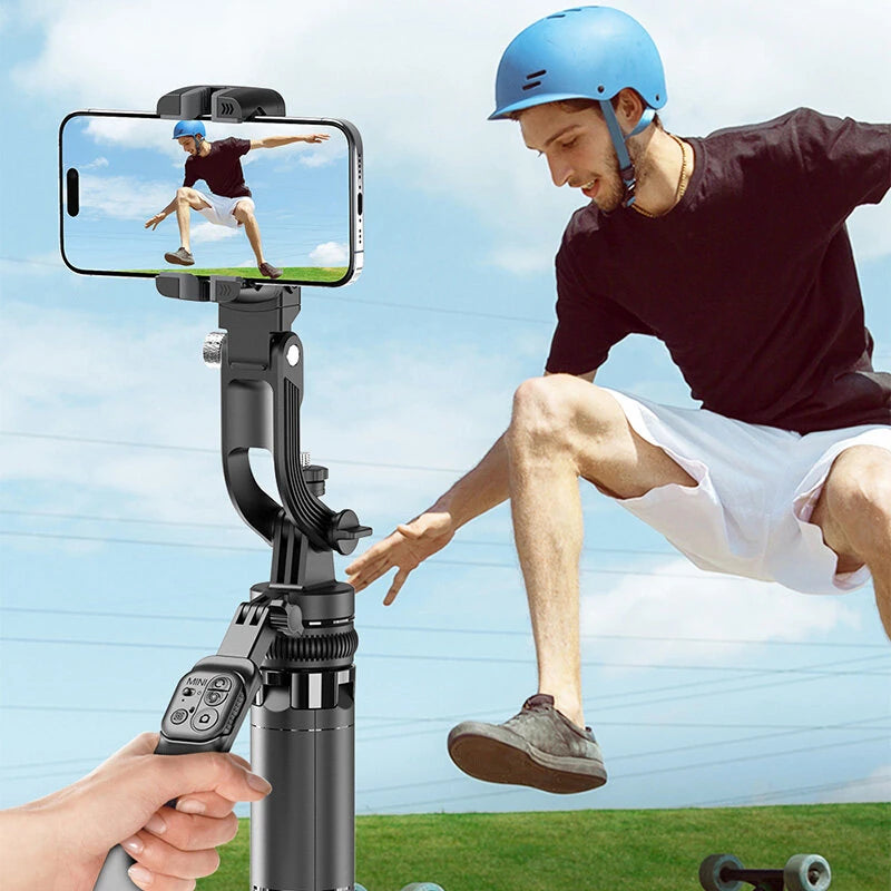 C16 AI Gimbal Stabilizator za Telefon sa Automatskim Praćenjem Lica | 360° Rotacija, Anti-Shake, Daljinski Upravljač i Stativ za TikTok, YouTube i Live Streaming