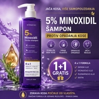 Šampon sa 5% Minoksidila za Negu Kose – Protiv Opadanja | 1+1 GRATIS