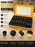 ane Gedore 1/2" – Set 35 Delova za Udarni Odvijač | Profesionalne Gedore za Auto i Radionicu