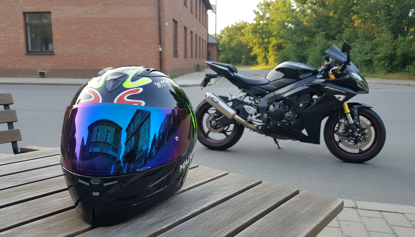 Full Face Kaciga za Motor sa Tamnim Vizirom
