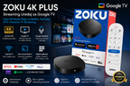 ZOKU 4K Plus Google TV Box – 4K Ultra HD Streaming Uređaj sa Google TV Platformom, Wi-Fi, Glasovnom Kontrolom i Hiljadama Aplikacija