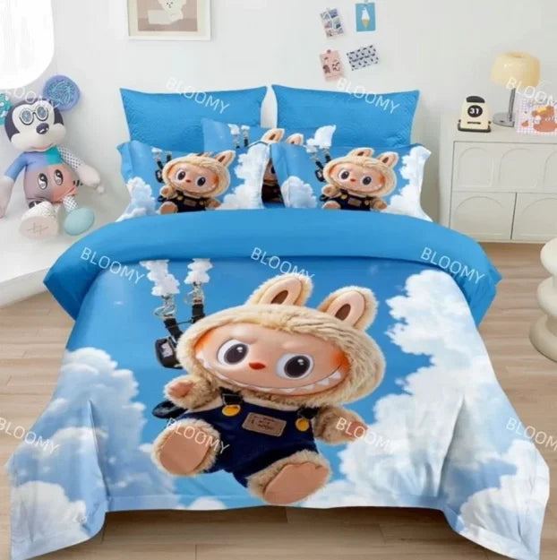 LABUBU 3D/5D Posteljina za Decu – Luksuzni Set za Singl Krevet