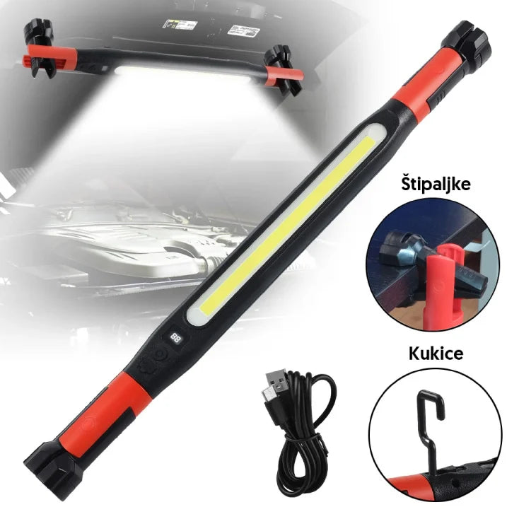 enosna LED Serviserska Lampa – Snažna Radna Lampa sa Baterijom za Auto, Radionicu i Teren