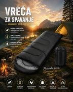 Vreća za Spavanje za Kampovanje – Lagana, Topla i Vodootporna | Idealna za Kamp, Planinarenje i Putovanja