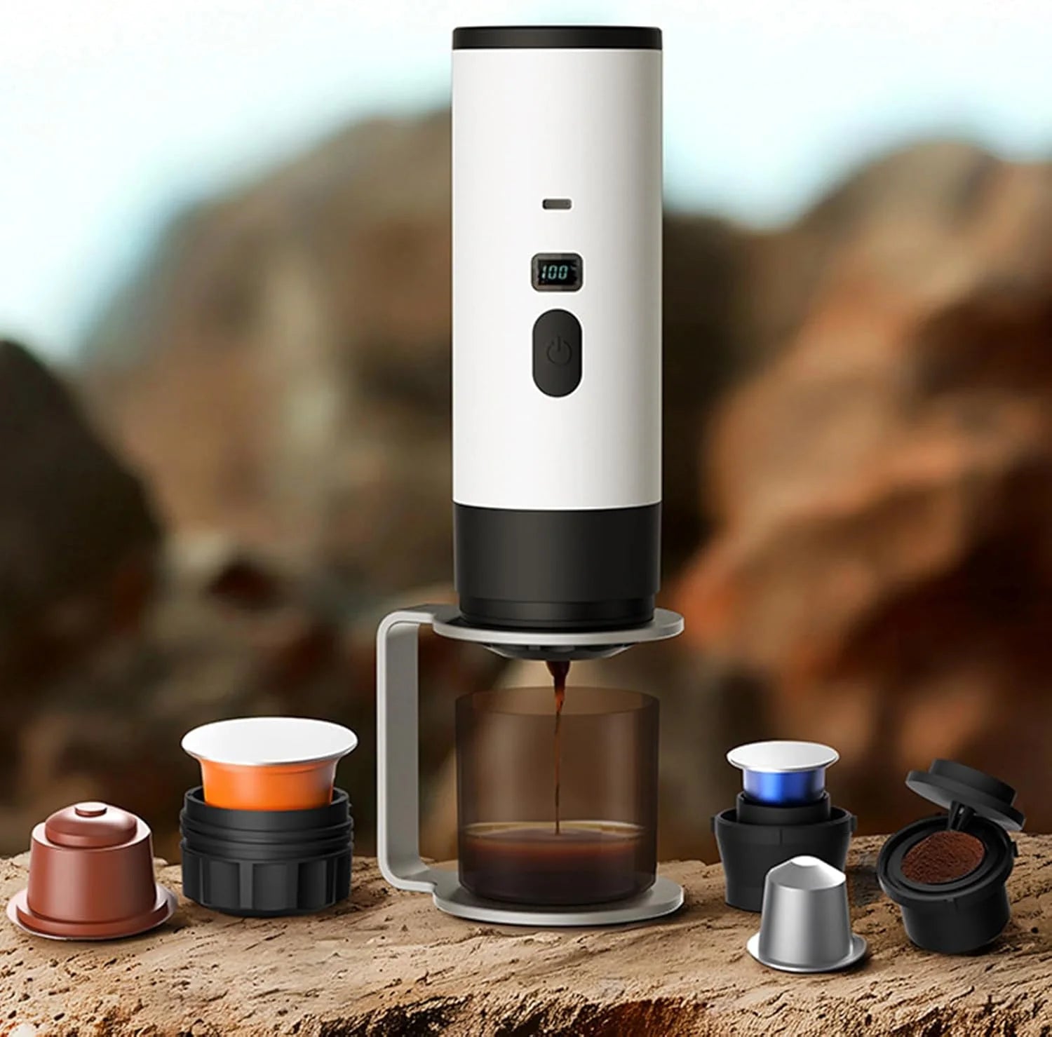 prenosiva espresso mašina, 3u1 espresso mašina, 12V aparat za kafu, putni aparat za espresso, espresso mašina za auto, aparat za kafu sa grejanjem, LCD espresso mašina, mini aparat za kafu, prenosivi aparat za kafu, aparat za kapsule, espresso u automobilu, putovanja i kampovanje, auto oprema, kuhinjski gadgeti, aparat za kafu