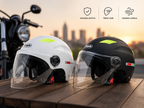 Moto Kaciga sa Vizirom – Zaštitna Kaciga za Motor i Skuter Bela i Crna