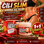 1+1 GRATIS Čili Slim Krema 230ml – Intenzivna Krema za Zatezanje i Negu Tela sa Ekstraktom Paprike
