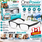 One Power Naočare sa Fleksibilnim Fokusom 1+1 GRATIS – Podesive Naočare za Jasniji Vid na Različitim Udaljenostima