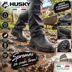 HUSKY Vodootporne Kaljače 42–46 – Protivklizne Radne Cipele sa Anatomski Oblikovanim Đonom