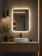 LED Ogledalo 50×70 cm sa Pozadinskim LED Osvetljenjem i Touch Kontrolom – Premium Kupatilsko Ogledalo