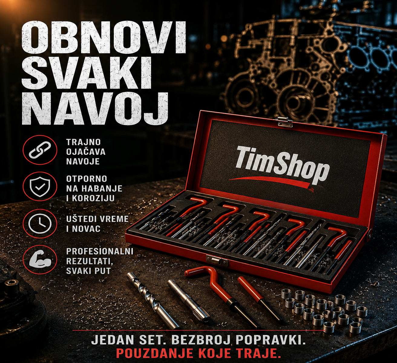 Set za reparaciju navoja 131 deo