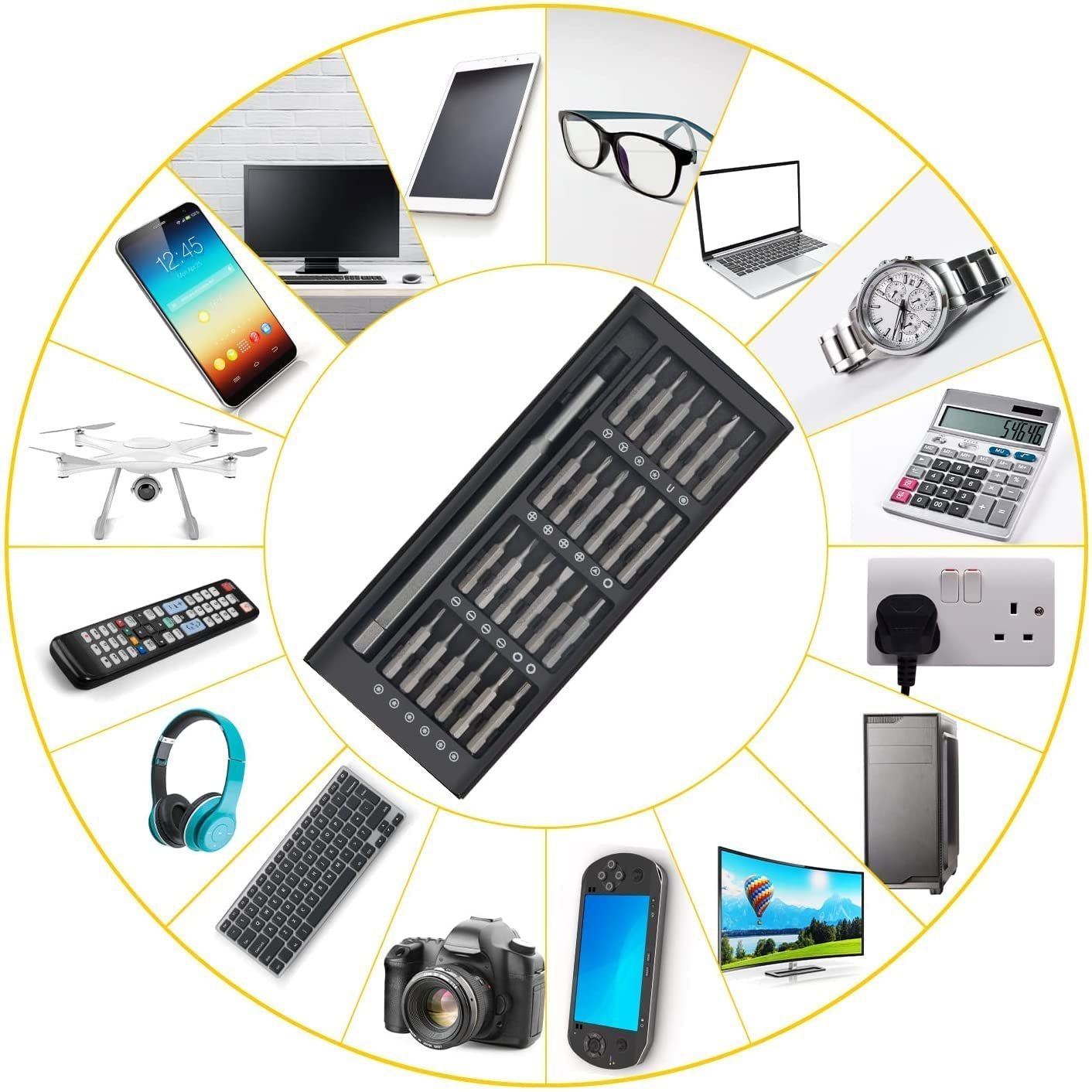 nih Odvijača – Profesionalni Alati sa Izmenjivim Nastavcima za Popravke Telefona i Elektronike