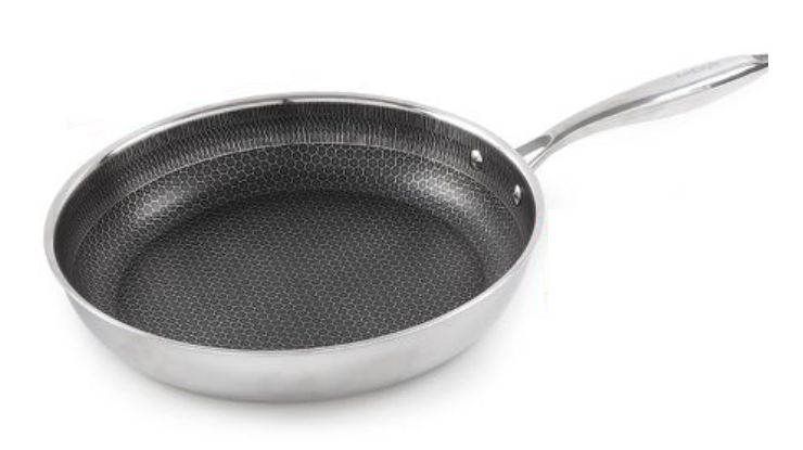 Premium Čelični Tiganj – Nerđajući Tiganj za Indukciju Saćasta Struktura, Bez Lepljenja