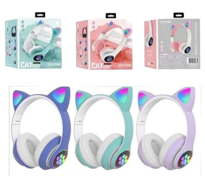 Slusalice Bluetooth macje usi sa led svetlom