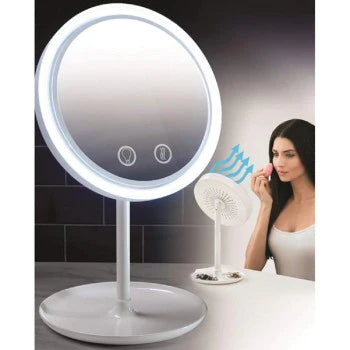 3u1 LED Ogledalo Za Šminkanje Sa Ventilatorom