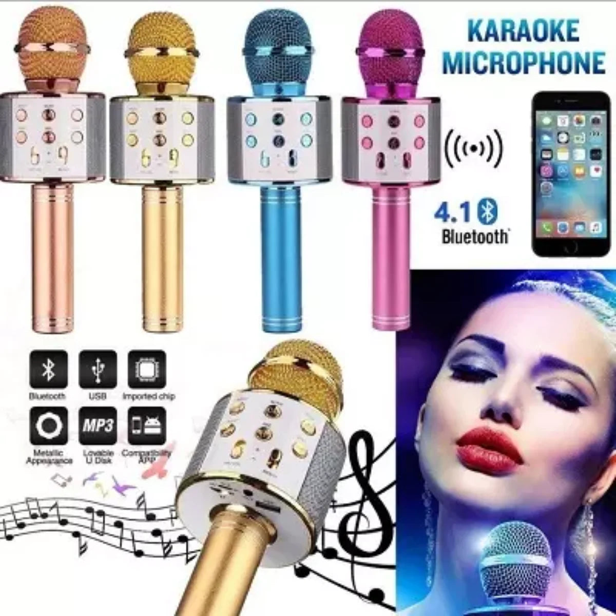 Mikrofon karaoke bluetooth sa zvucnikom