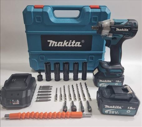 Makita Aku udarni odvijač srafilica 128v + 5 gedora + alat